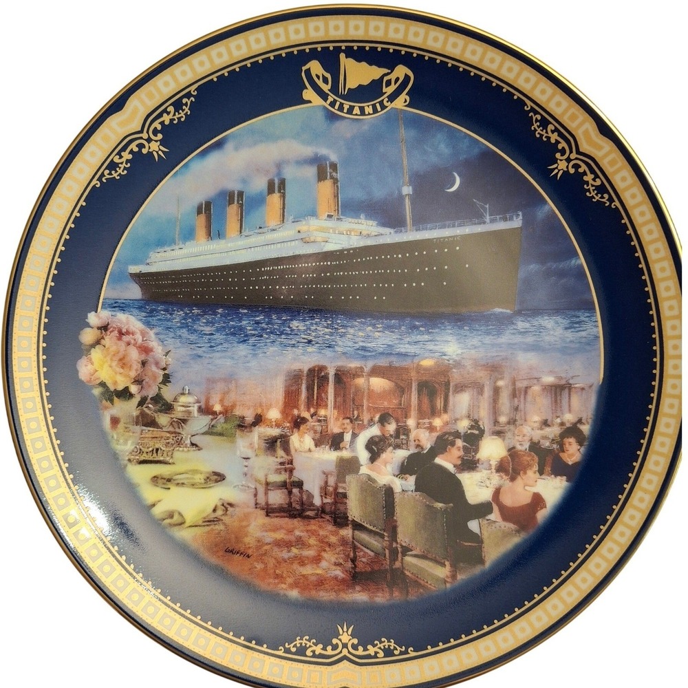 Bradford Exchange Titanic The Dining Saloon Collector Plate James Griffin COA
